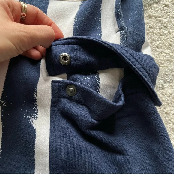 Nike club shorts white blue navy stripe stretchy waist XL - Picture 4 of 9